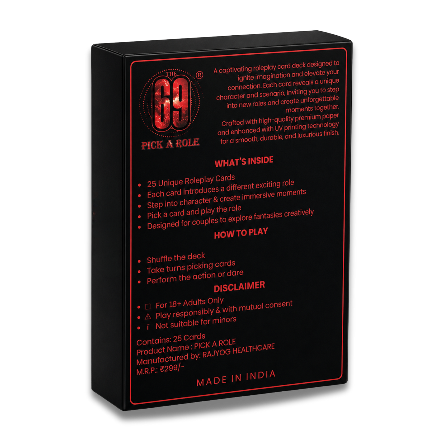 69 Pick A Role โ Creative Roleplay Card Game | 25 Card Interactive Couple Game