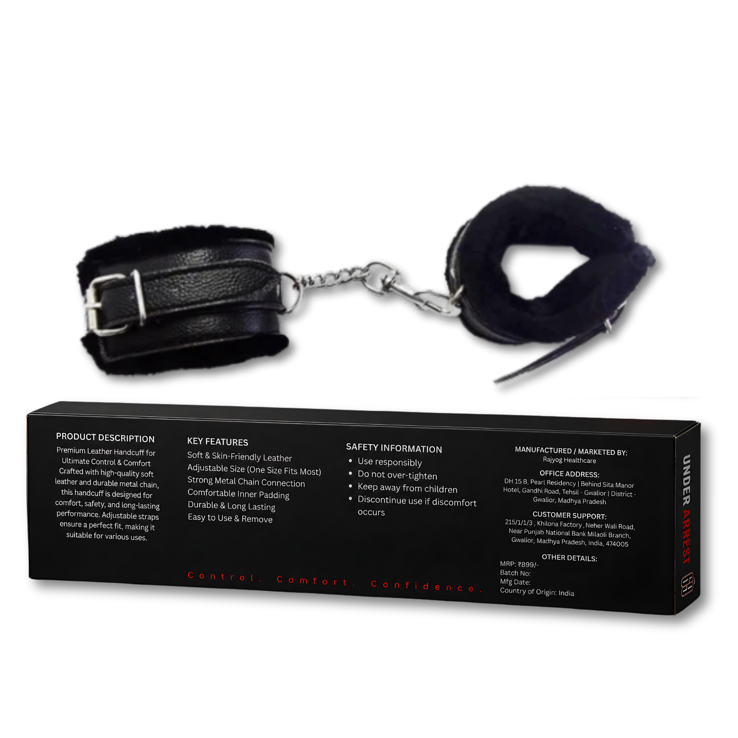 The 69 Under Arrest – Premium Leather Handcuff | Adjustable Comfort Control Accessory