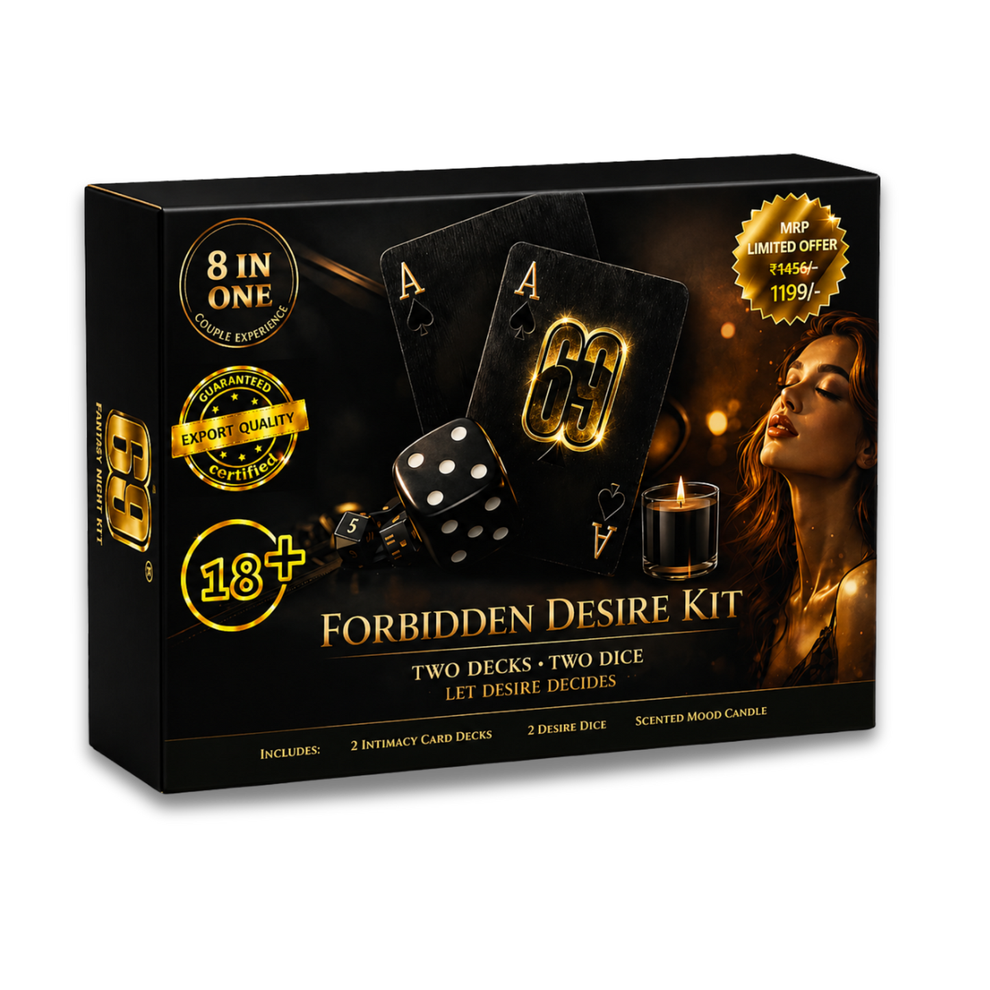 69 Forbidden Desire Kit | 8-in-1 Premium Couple Intimacy & Card Game Kit