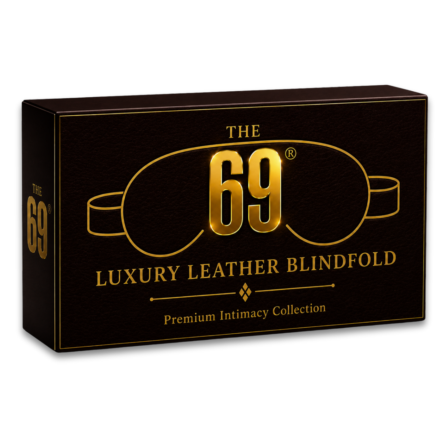 69 Luxury Leather Blindfold – Premium Adjustable Eye Mask | Soft Inner Padding