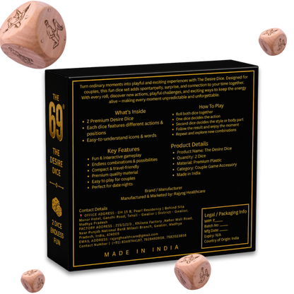 69 Desire Dice – Fun Couple Dice Game | 2 Dice Set for Interactive Game Nights