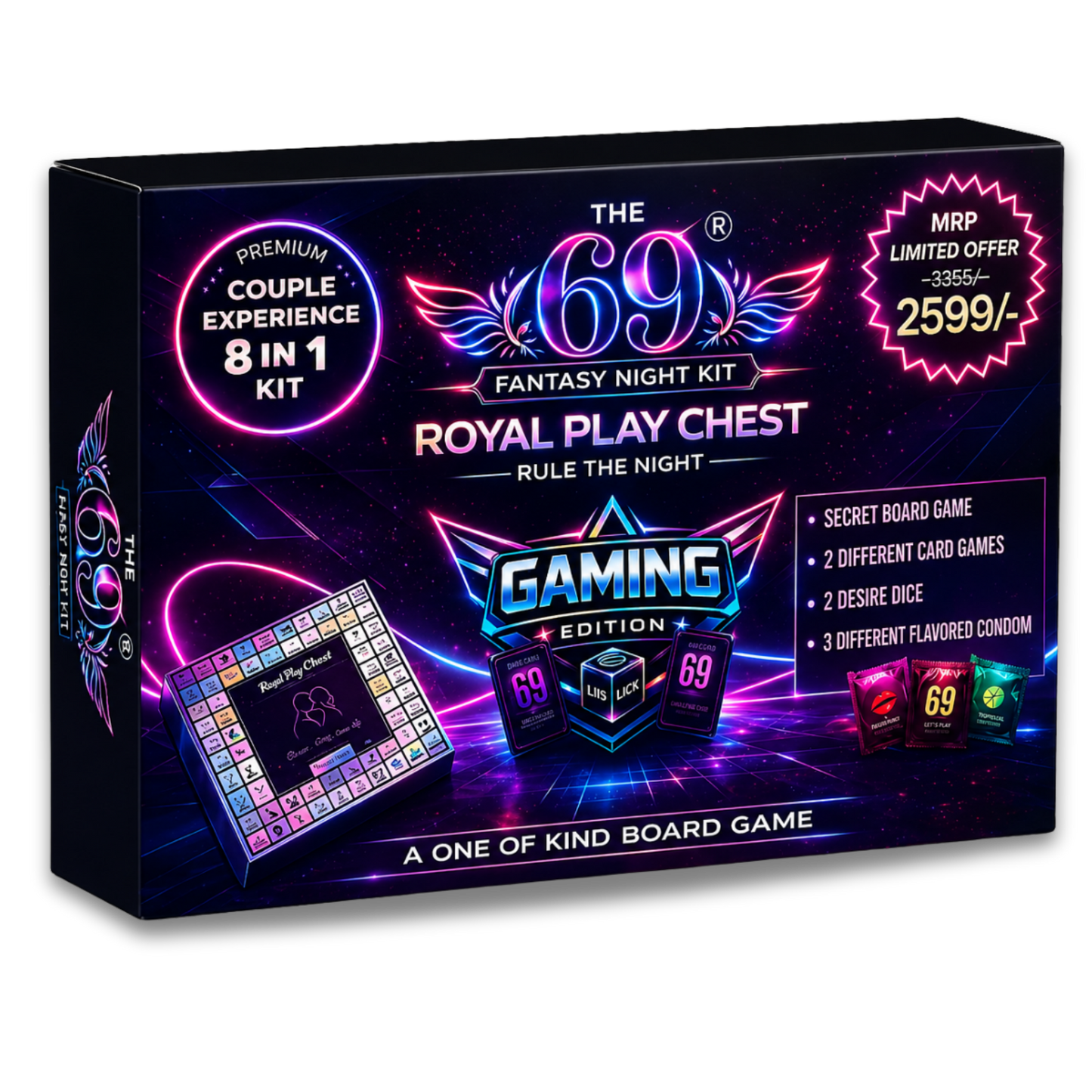 69 Royal Play Chest – Gaming Edition | 8-in-1 Premium Couple Board Game Experience Kit
